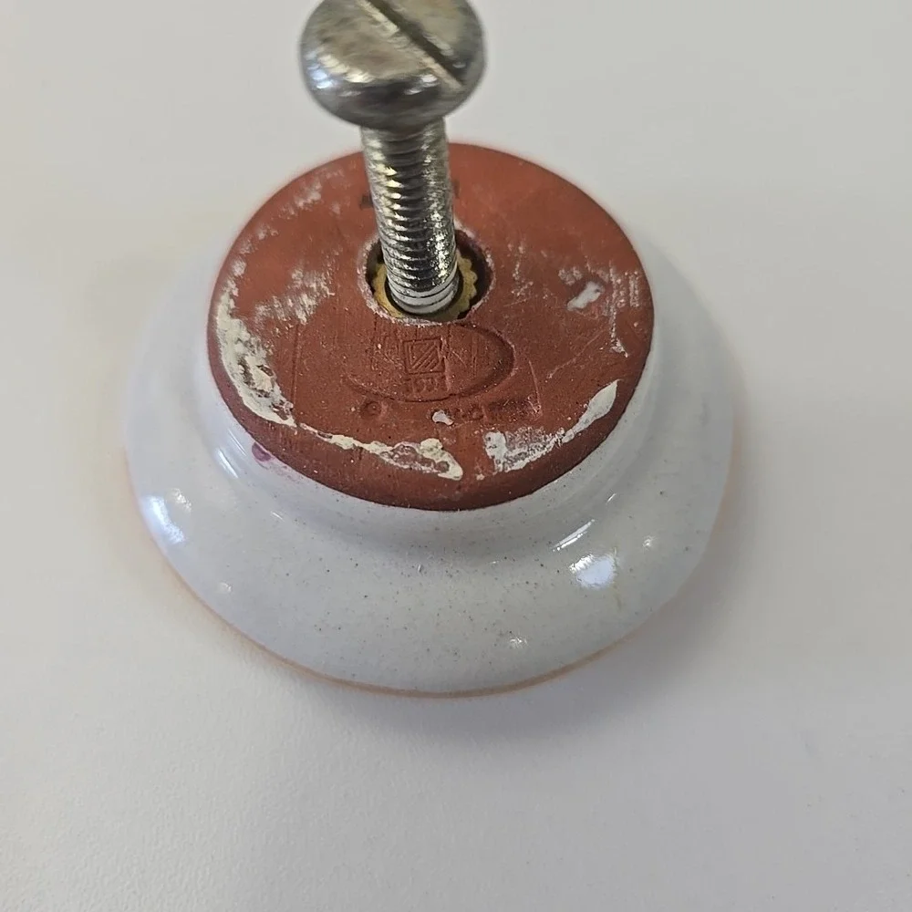 Mackenzie Childs Heather Round Ceramic Knob 2.5